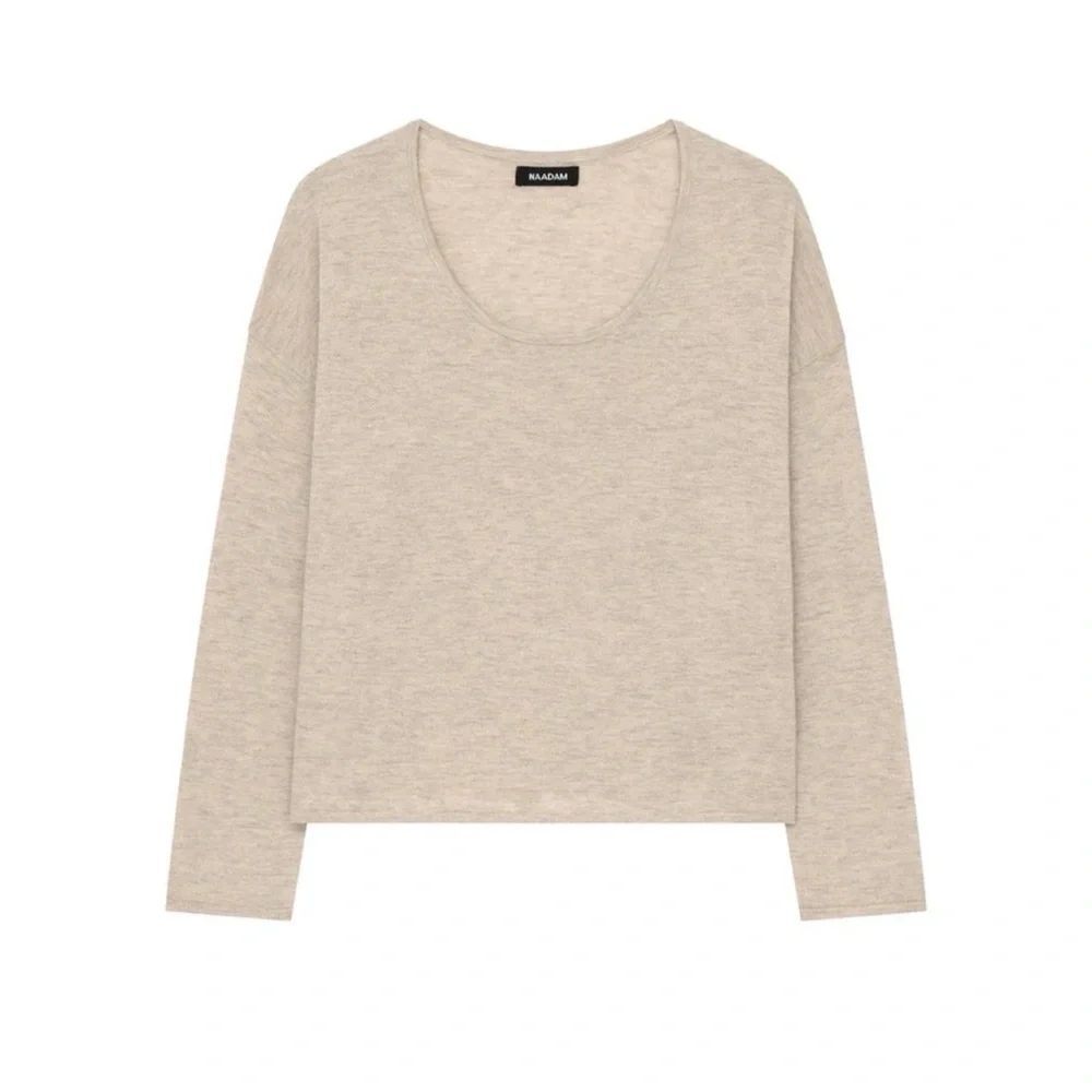 Naadam Ultra-fine Cashmere Scoop Top Sweater Beige size XL